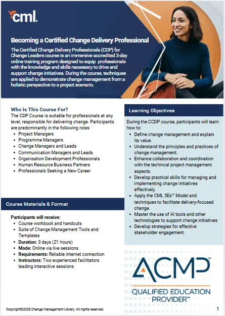 Screen shot of Information sheet for the course outline for enterprise training